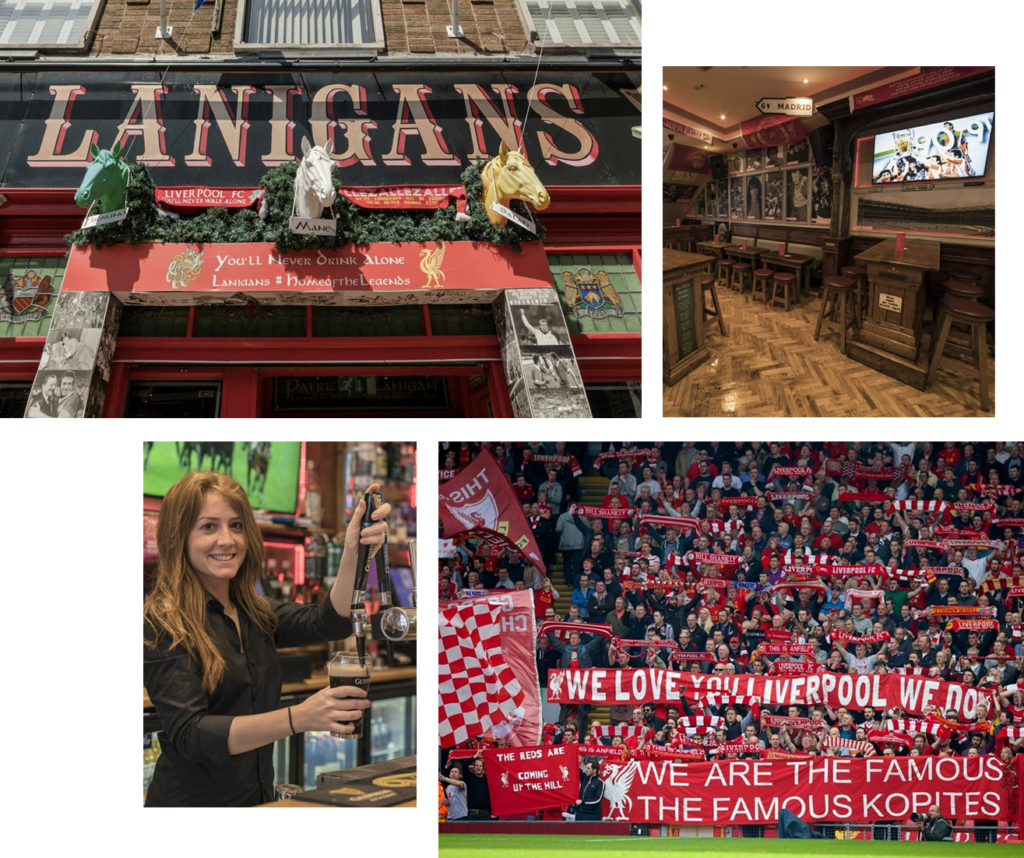collage of Lanigans pub photos